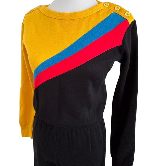 JCPenney 80's Color Block Sweatsuit,  Retro Athleisure Jogger Tracksuit Jr - Picture 4 of 8